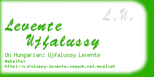 levente ujfalussy business card